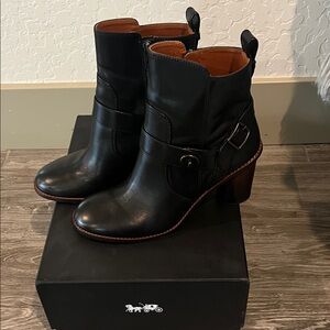 Coach Black Leather Boots